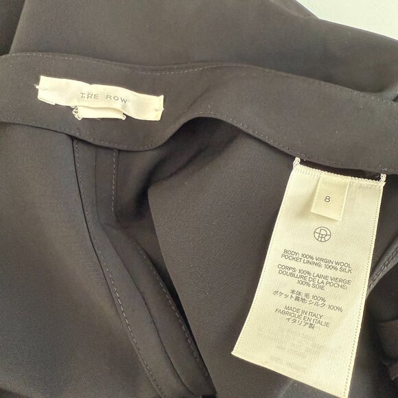 THE ROW The Barrie Virgin Wool black Drawstring pants L NWOT - Picture 8 of 16